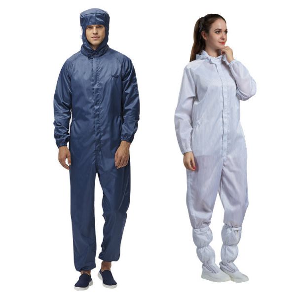 Waterproof Lint Free Antistatic Coverall Garment for Dust Proof Reusable ESD Cleanroom Uniform