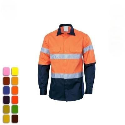 Logotipo personalizado camiseta refletiva roupa de trabalho algodão camisas Hi Vis Polo