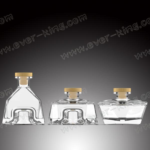 Polygonous формирует мини ясные стеклянные бутылки ликера 250 mL