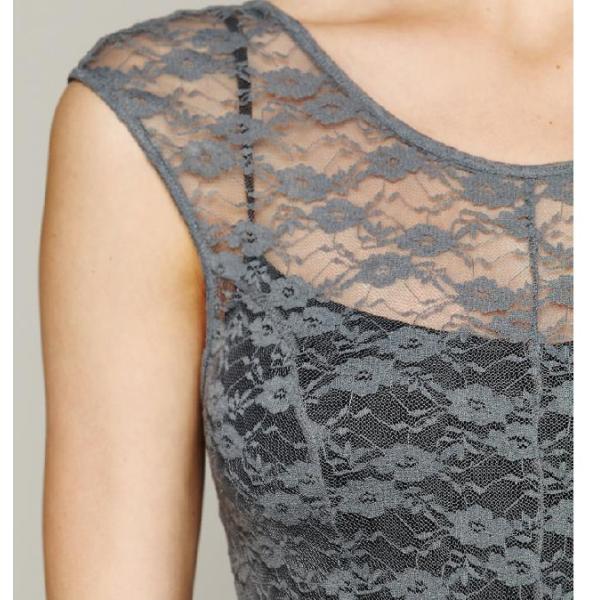 Oem Apparel Manufacturers Women'S Sleeveless Lace Floral Elegant Cocktail Dress Crew Neck Long Dress