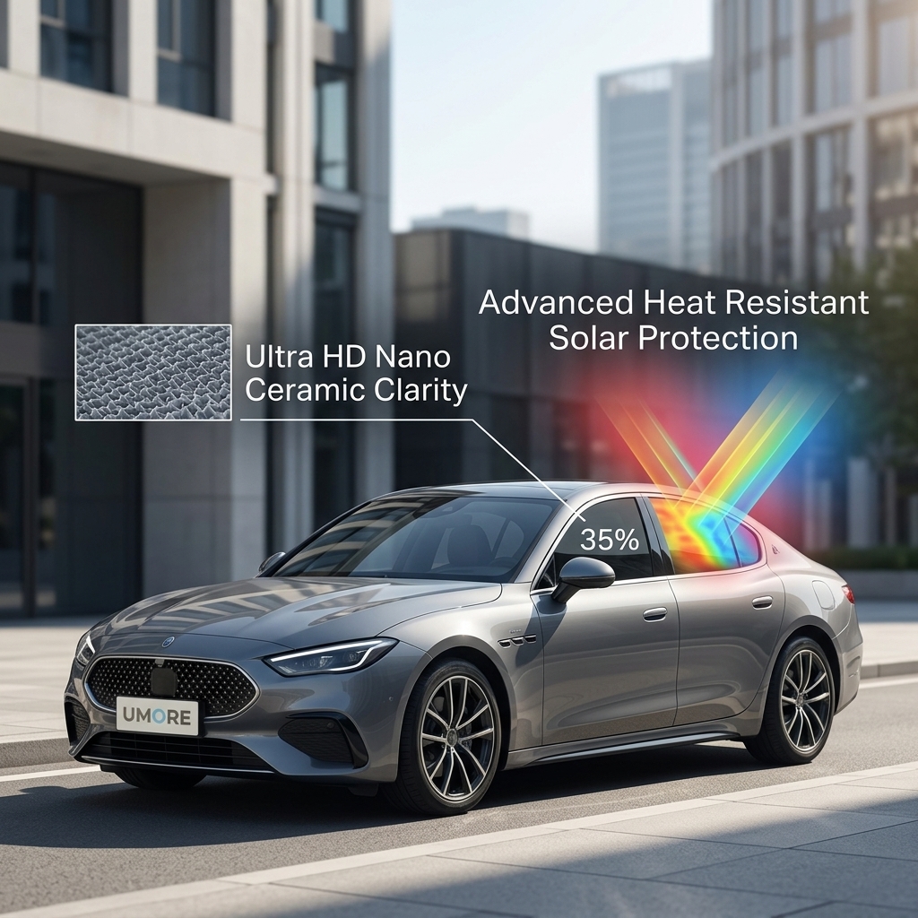 VLT35% Ultra Hd Heat Resistant Privacy Protection Nano Ceramic Window Solar Film