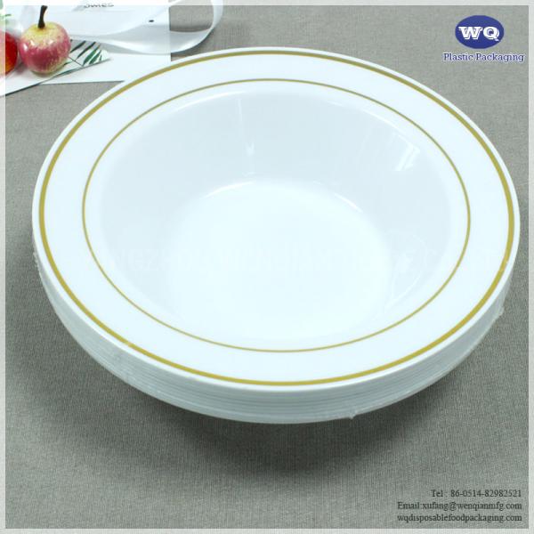 Elgant Food Grade 7.5 inch Disposable Plastic Salad Fruit Bowl-Resistant Salad Bowl Plastic Disposable Food Container