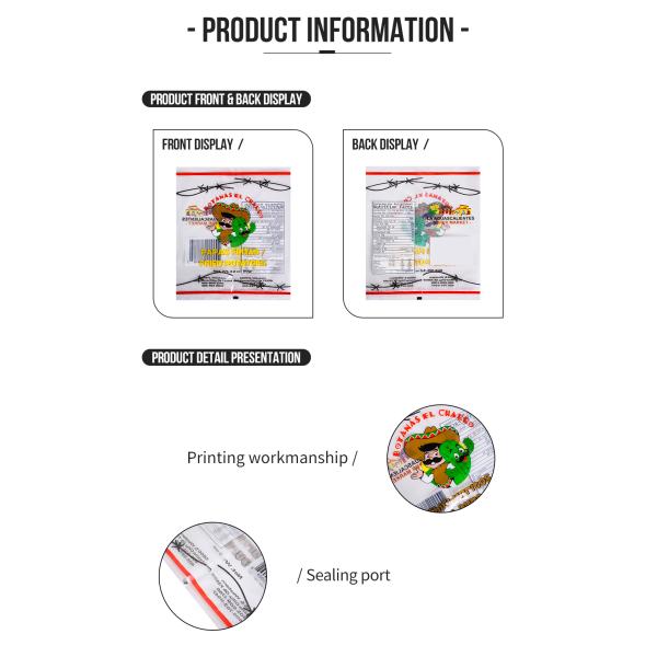 Специально напечатанные влагостойкие пластиковые пакеты для закусок Сушеные продукты