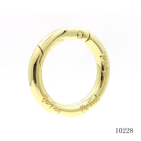 Custom Logo Spring O Ring OEM ODM Gold Circle Carabiner For Keychain Set Accessories