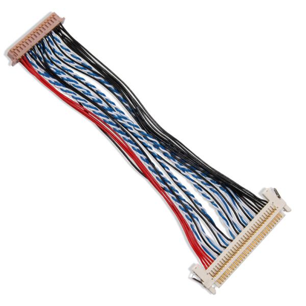 30 Pin 100mm Lvds Cable For LCD Monitor JAE FI-X30HL Hirose DF13-30DS-1.25C