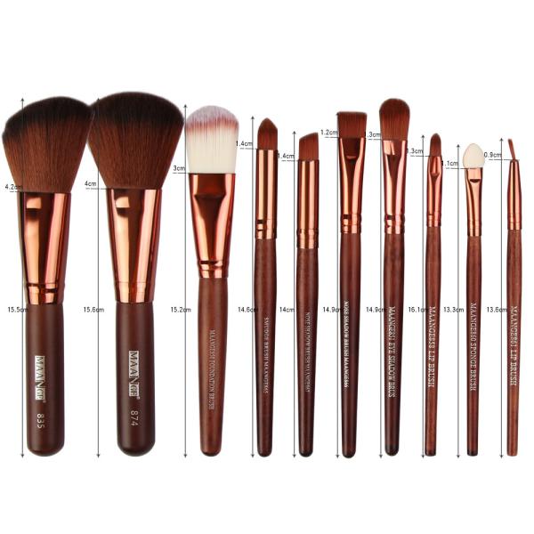 lWholesale Brown Color  Makeup Brushes Fan Brush Best Make up Brushes