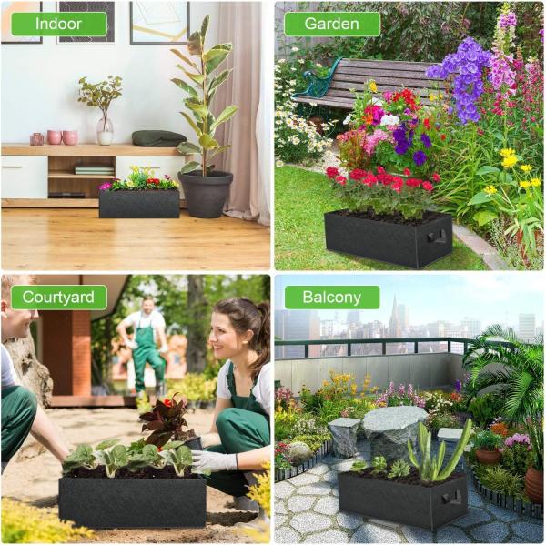 Fabric Raised Garden Bed 6x3x1ft Garden Grow Bed Bags for Growing Herbs, Flowers and Vegetables 128 Gallon