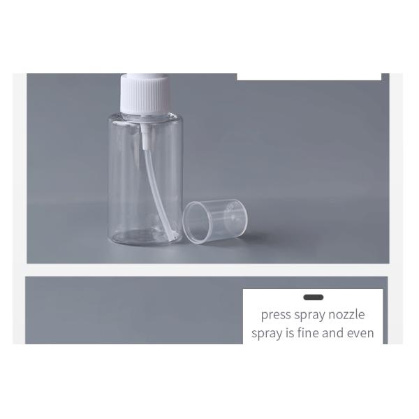 Recyclable 40ml Alcohol Transparent PET Spray Bottle 73*34mm