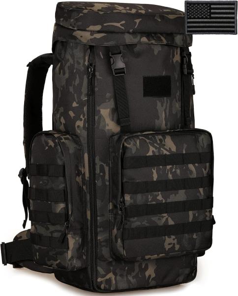 Tactical Military Army Backpack, Tactical Hiking Daypack 70-85L Military MOLLE Assault Backpack Army Traveling Campi