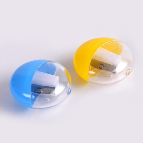 promotion custom round shape plastic novelty cheap pencil sharpener