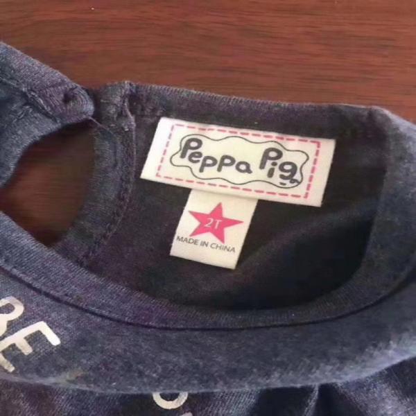 3T 4T 5T Peppa Pig Long Sleeve Dress 60% Cotton 40% Polyester