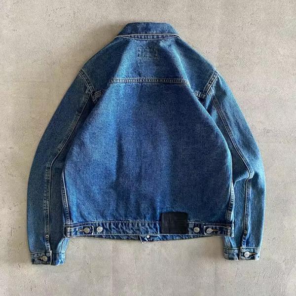 Jacket de mezclilla de algodón 100% de algodón personalizado con chaqueta de mezclilla de un solo botón de bolsillo para hombres Fit delgados de alta calidad