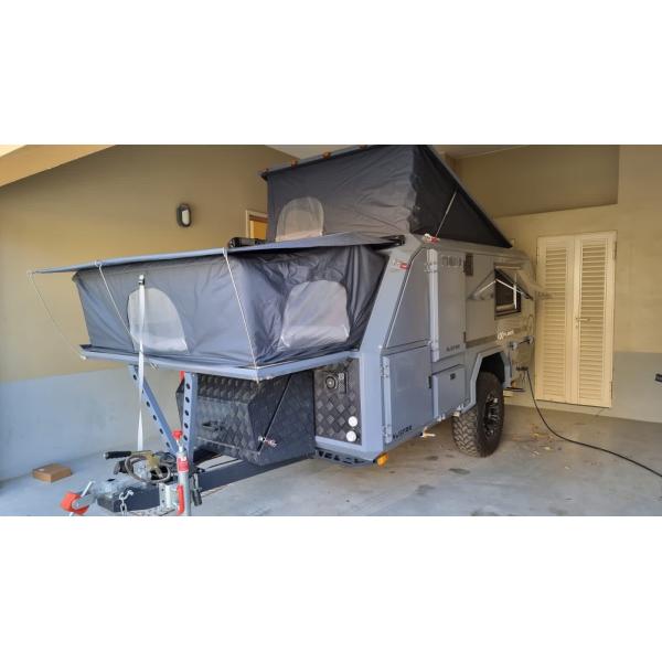 16ft Off Road Folading Camper Trailer With Capacity Of 2 Adults & 2 Kids Travel Trailer