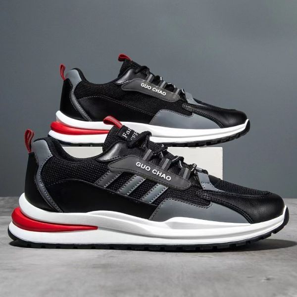 Mens Walking Sneakers with Breathable Mesh Upper and Anti Slip Outsole for Casual Wear with PVC Sole