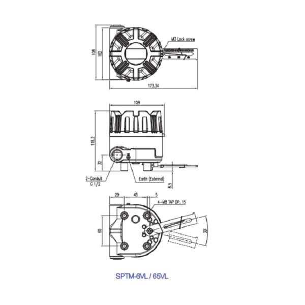 SPTM-V6 Control Valve Accessories Smart Position Transmitter Pneumatic Parts