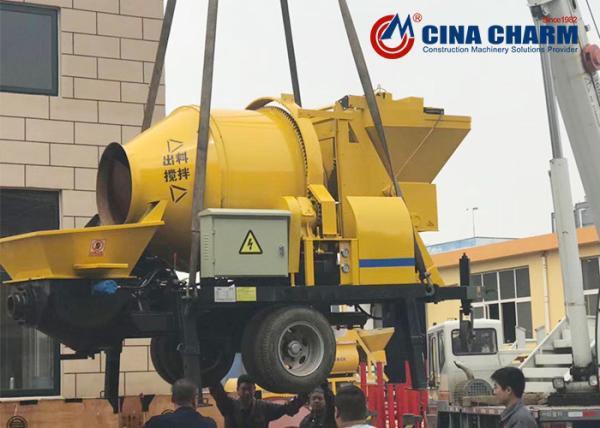 JBS30 Electric Mobile Concrete Mixer With Pump Good Wear Resistance