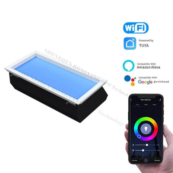 600×300mm LED Ceiling Panel Light with 30° Angled Light and Circadian Lighting for Natural Sky Simulation