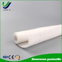 Géotextile en tissu non tissé à filament de polyester 100 % pour projets lourds, à fibres longues injectées, en blanc et vert