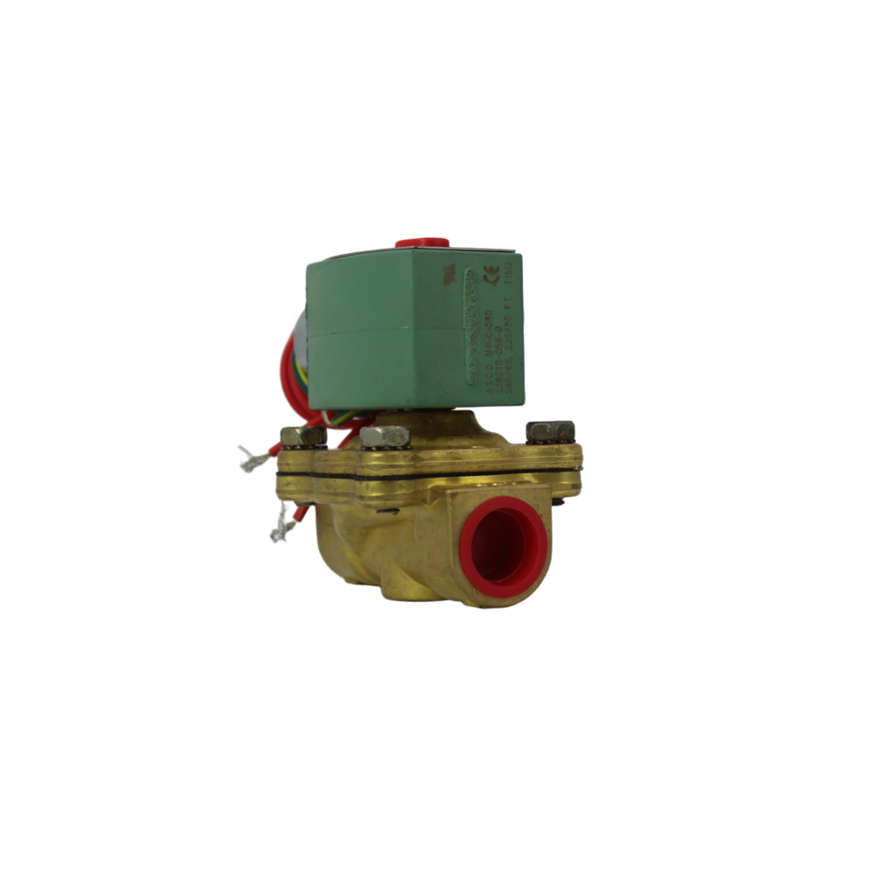 ASCO 8210G094 2/2 Way Normally Closed Pilot Operated Solenoid Valve 1/2 Inch NPT Brass Body NBR Seal High Flow Control Valve For Air Water Inert Gas Industrial Automation Equipment