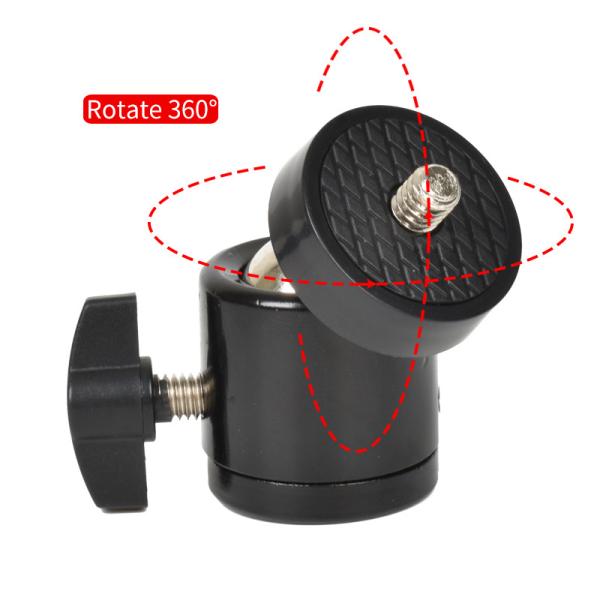 Metal 360 Degree Swivel Ball Mount Tripod For Camera Ring Light Stand