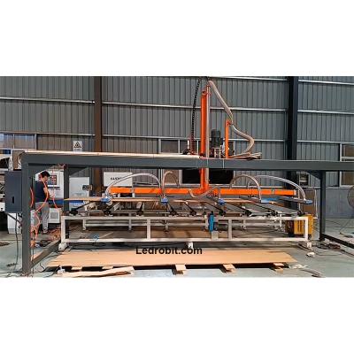 Máquina automática de carregamento e descarregamento de placas de madeira controlada por PLC para diversos produtos