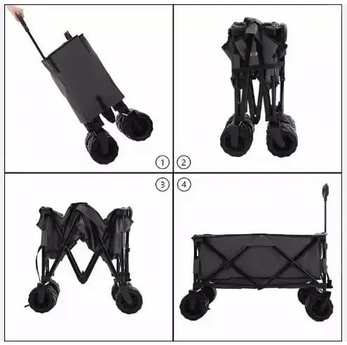Qingdao Port Steel Foldable Shopping Wagon for Convenient Transport and Loading