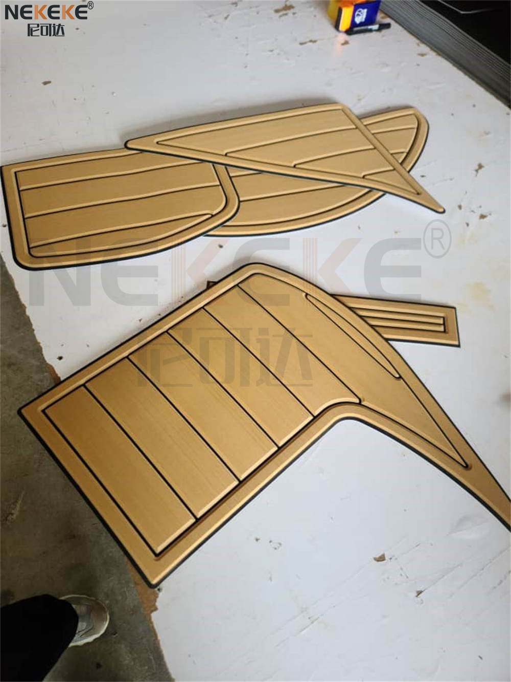 Bayliner 2855 2000-2006 Upper Deck EVA Faux Teak Deck Mat Marine Flooring Pad
