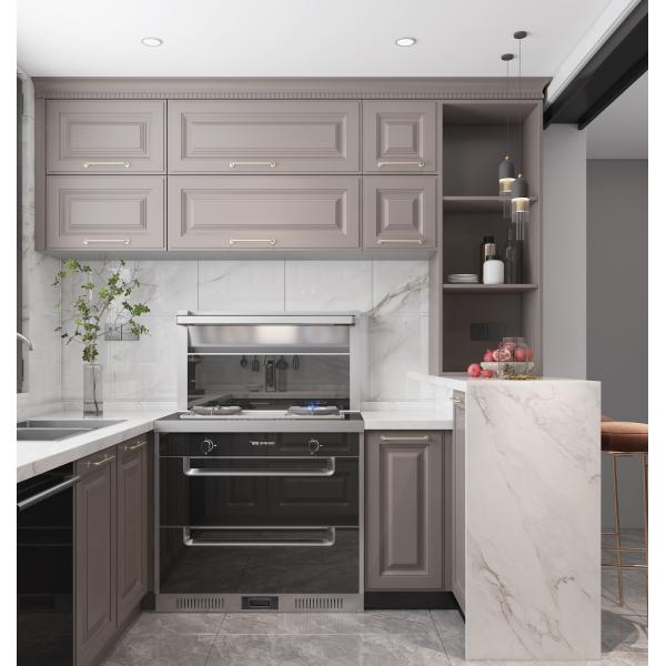 Custom Kitchen Cabinet Modern Modular Built-In Wood Cupboard For Home
