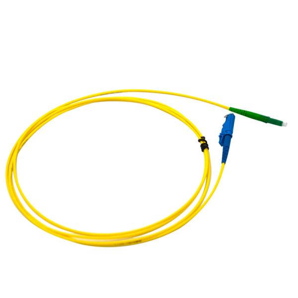 Yellow Cable Single-Mode E2000 To LC APC G657A2 Optical Fiber Patch Cord for