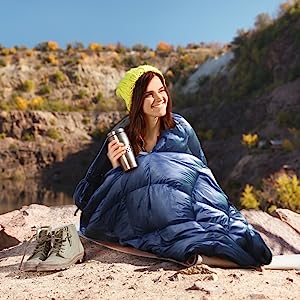 Ultralight Sleeping Bag, Backpacking Sleeping Bag for Adults Youth - Compact Lightweight Waterproof - 3 Season Cool