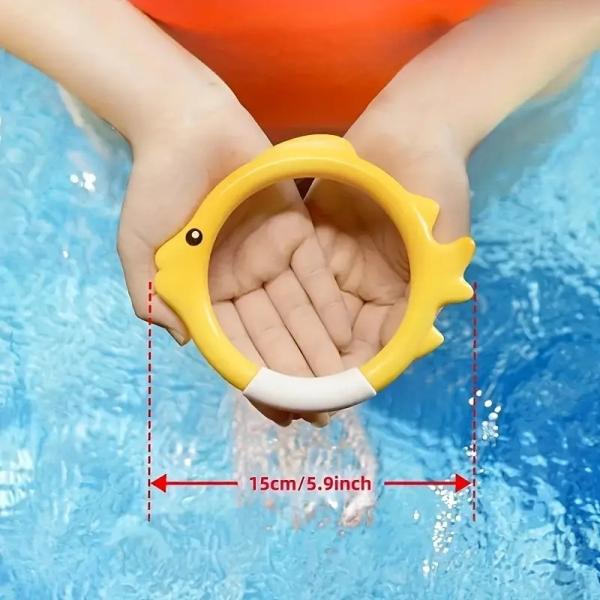 Outdoor Sport Summer Toys Swimming Fish Ring Diving Rings Water Toys Rings Children Underwater Sports Play Set Kids Diving Toys