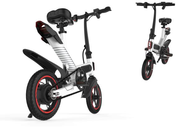 One - Second Fold Up Electric Bike , 36V Portable Electric Powered Bicycles