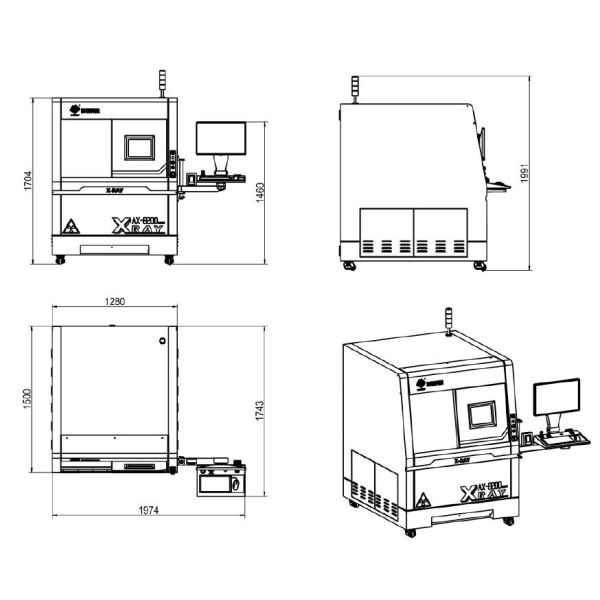 EMS SMT PCB Electronics X Ray Machine BGA QFN LED Soldering Void NDT Inspection Equipment