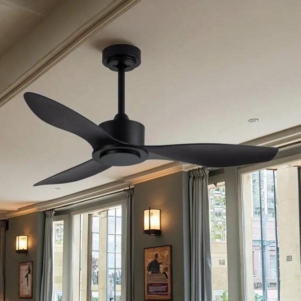 Ventilateur de plafond domestique en ABS à 3 pales, 42 pouces, télécommande à conversion de fréquence