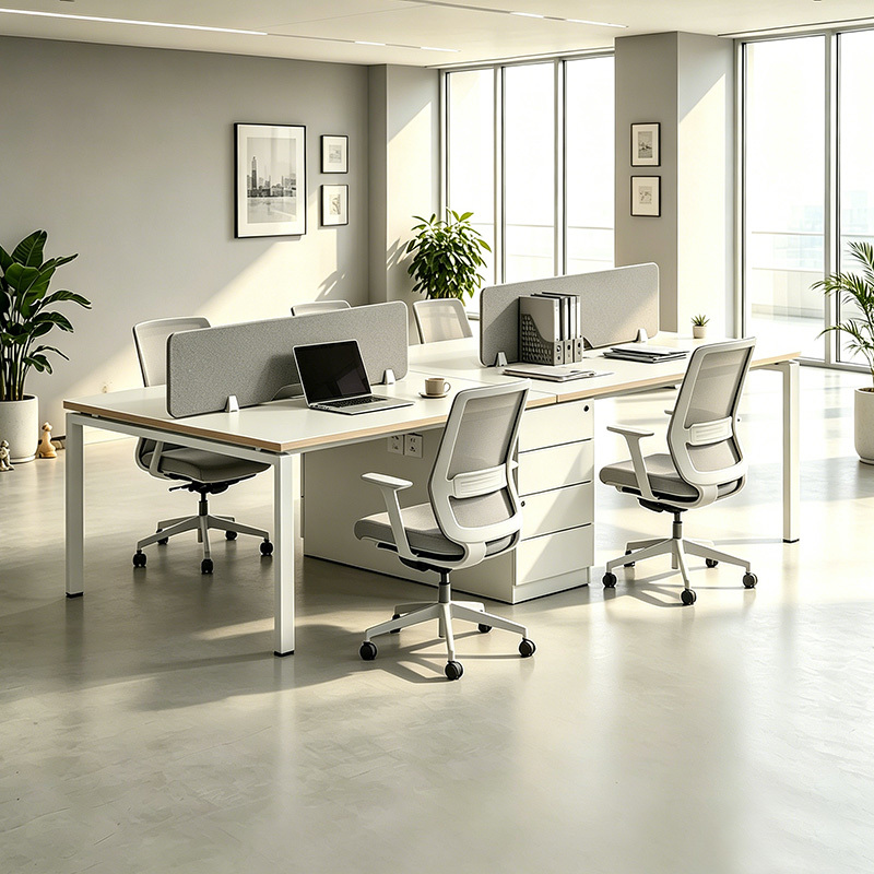 Modular Workstations Office Workstation Desks with 25mm Thick Desktop and 2 4 6 Seater Configurations