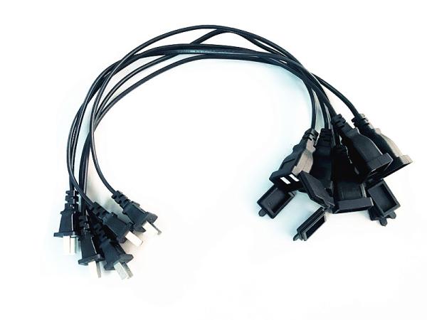 Hot sale 2pin black 10A extension power cable  0.5m-10m copper power extension cord