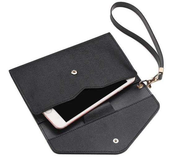 Personalized PU Leather Passport And Phone Holder With Polyester Lining