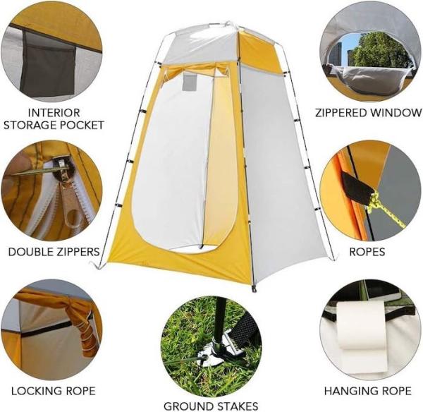 120*120*180CM Cores verdes revestidas de prata Poliéster Pop Up Tenda de privacidade à prova d'água Para Camping Beach Eventos ao ar livre