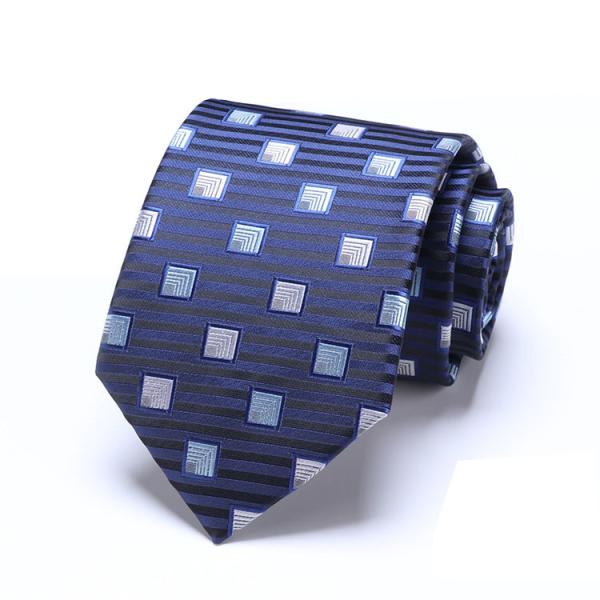 Woven  Business  Neckties 100% Silk Stripped Ties Jacquard Neckwear Men Style