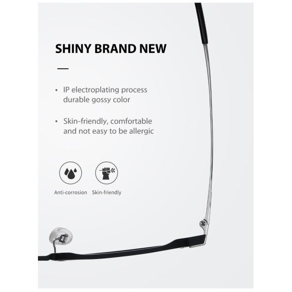 Al Mg Alloy Titanium Frame Glasses Ultra Light Non Prescription