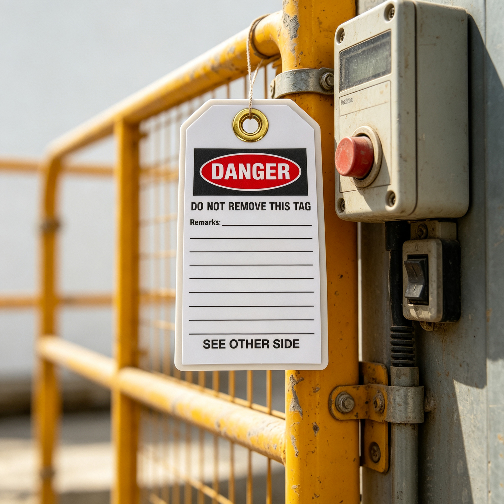 Tear Resistant Laminated Inspection Tags - Loto Tags Lockout Tagout Danger Tag for Harsh Environments