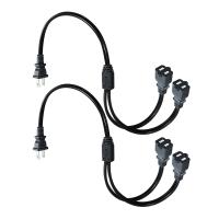 NEMA 1-15P から 1-15R 2 端の延長コード 110V-250V 銅 PVC