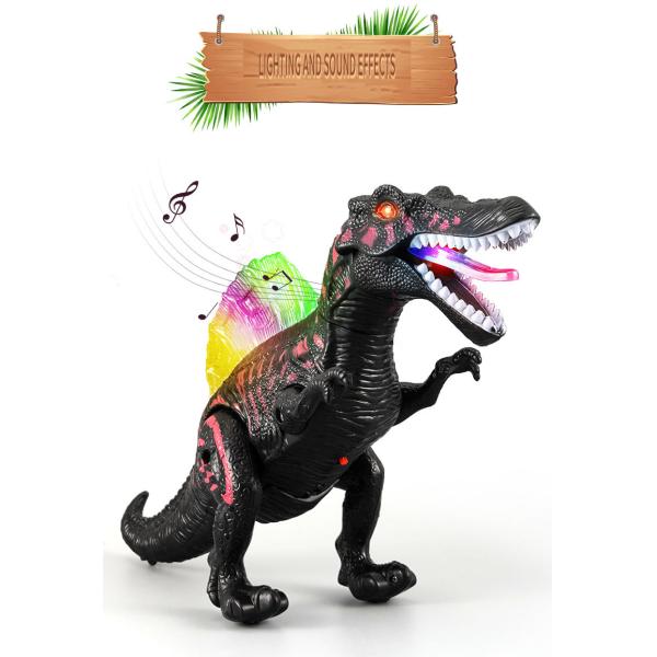 Unique Children's Toy Spine Backed Dragon with Lights Sound Walking and Biting Mouth