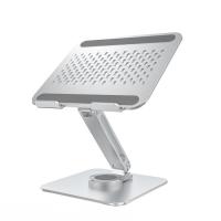260*238*64MM 360 graus de rotação portátil de prata dobrável elevador de alumínio laptop de refrigeração base da bandeja