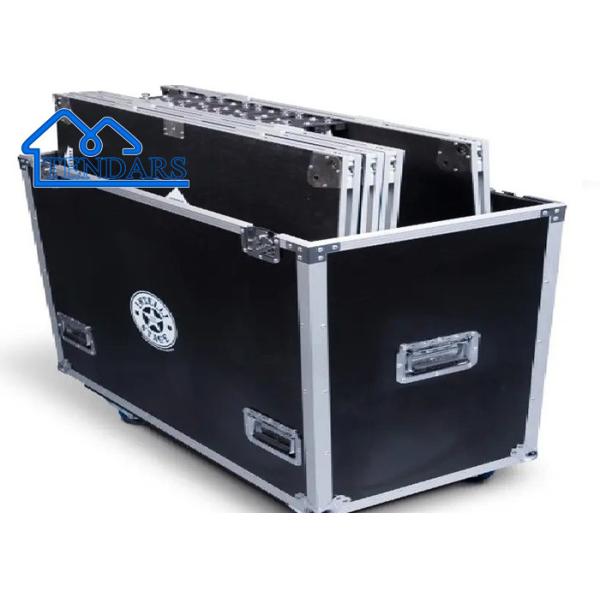 Custom Aluminum Portable Stage, Concert Stage With Curtain Packed By Flight Case