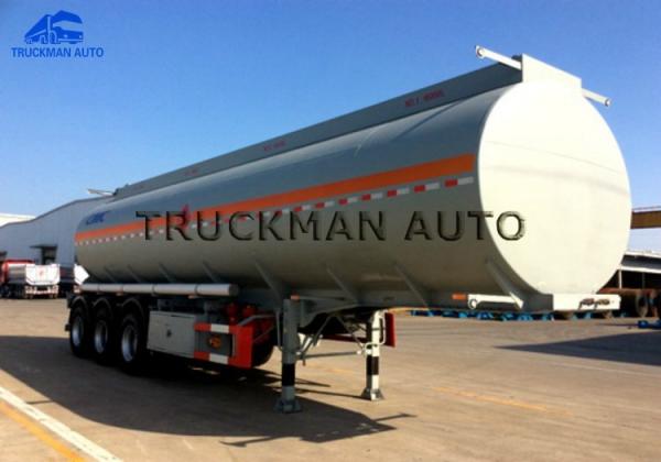 35 Cbm Oil Truck Tanker , Fuel Tanker Semi Trailer  For Diesel And Petrol