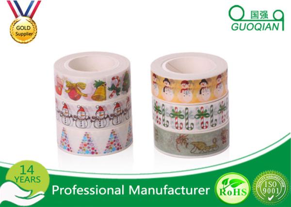 15mm * 10m Decorative Glitter Washi Paper Tape For Scrapbooking / DIY Crafts