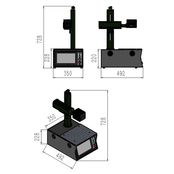 Compact Fiber Laser Marker on Production Line
