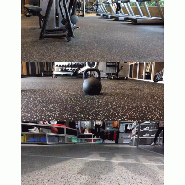 Durable Rubber Gym Roll Flooring with Shock Absorption and Anti-Slip Surface in 3mm-10mm Thickness