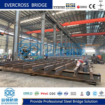 Large Span Steel Bridge Structure Heavy Loading  Bridge Steel Truss